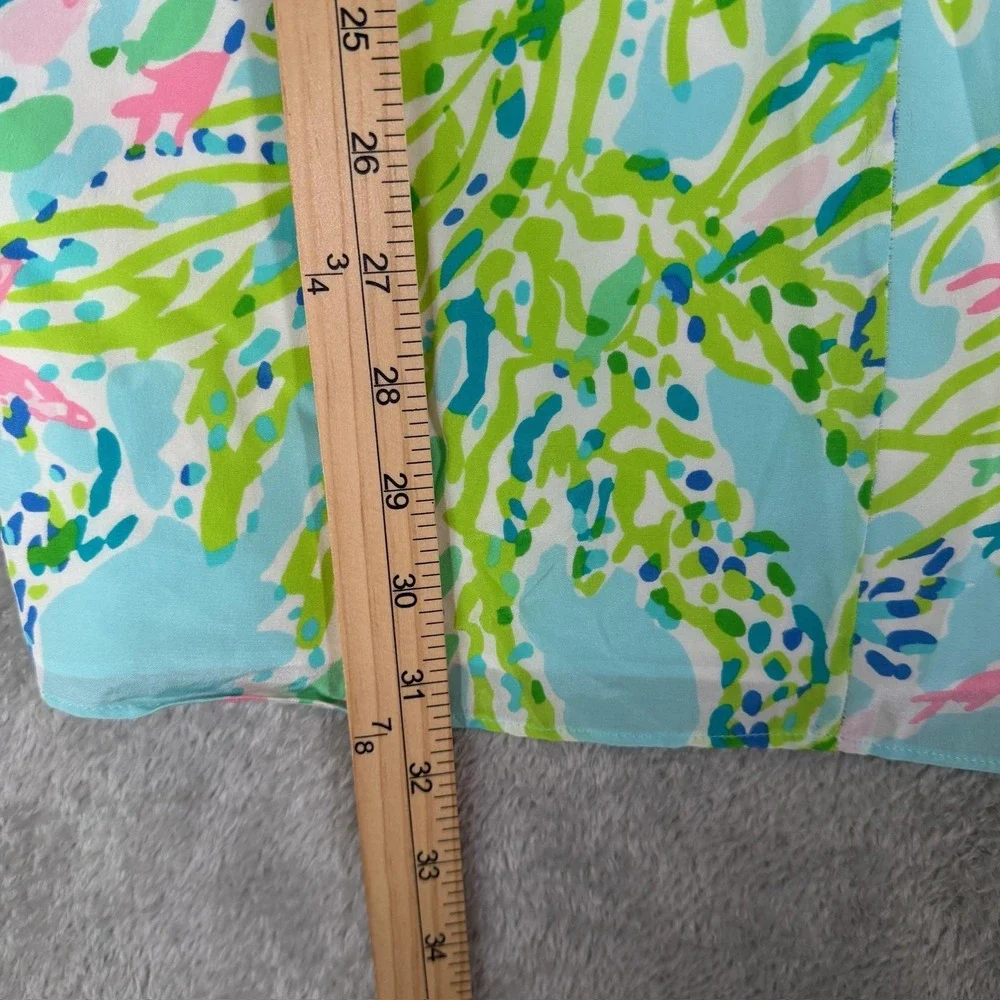 Lilly Pulitzer Dress Womens Small Multicolor Silk Floral Strappy Slip‎ Sundress - Picture 6 of 8